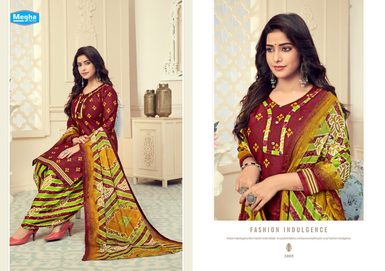 Megha Rang Resham 3 Latest Fancy Regular Wear Cotton Printed Dress Material Collection